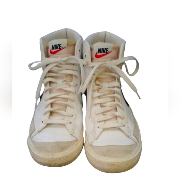 Nike Blazer Mid 77 Vintage White and Black Athletic Shoes-size 9 main image 6